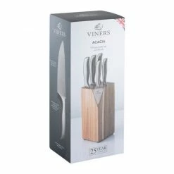 Viners 5-Piece Knife Block Set | Acacia -Outlet Knife Accessories Store 0305.185 2 1