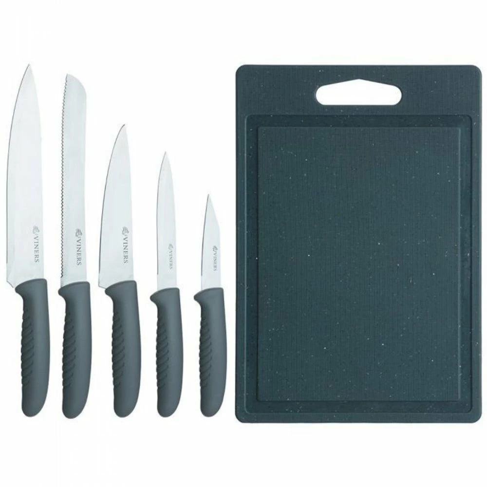 Viners 5-Piece Knife & Chopping Board Set | Speckle 3 Viners 5-Piece Knife & Chopping Board Set | Speckle
