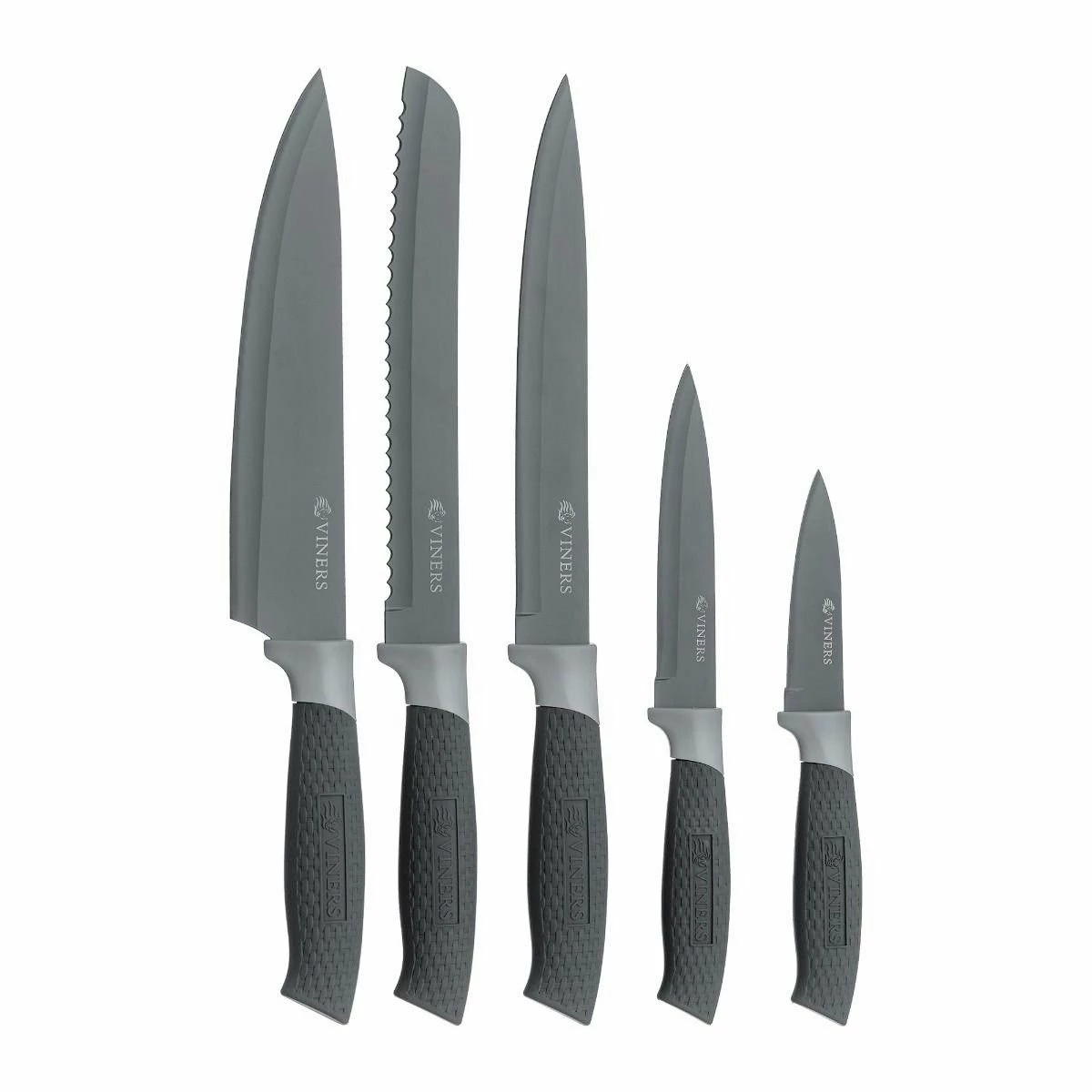 Viners Horizon 6-Piece Knife Block Set |Grey 4 Viners Horizon 6-Piece Knife Block Set |Grey - Image 2
