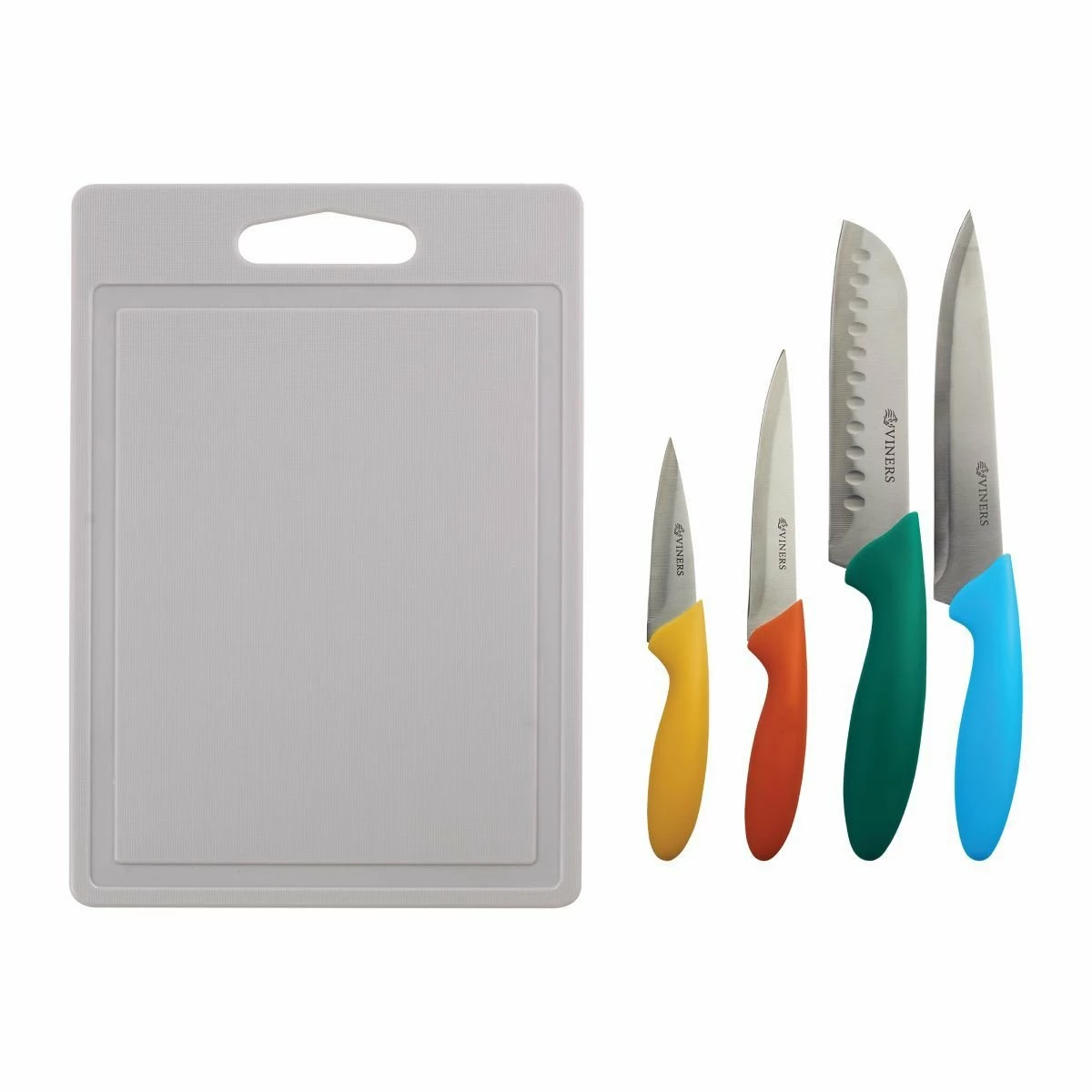 Viners Vivid Knife Set With Chopping Board | 4-Piece 3 Viners Vivid Knife Set With Chopping Board | 4-Piece