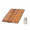 TeakHaus Edge Grain Cutting Board W/Hand Grip + Juice Canal (Rectangle) | 20" X 15" X 1.5" With Board Seasoning Stick -Outlet Knife Accessories Store 109 pt2