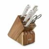 Wusthof Cutlery Wusthof Classic White 7-Piece Set | Acacia -Outlet Knife Accessories Store 1090270701 7pc knife block set 1