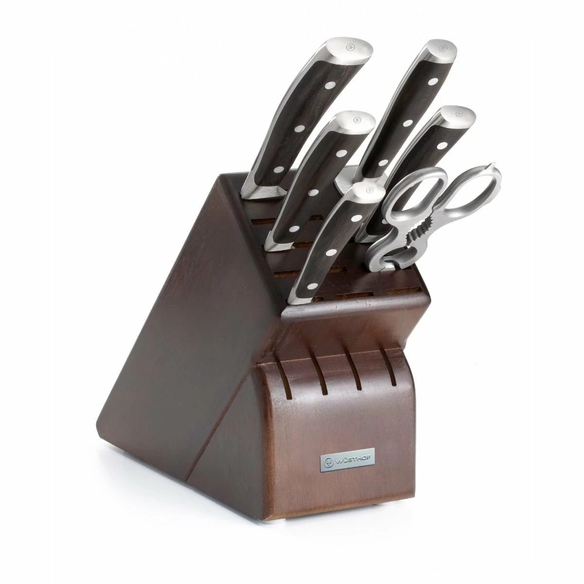 Wusthof Cutlery Wusthof Ikon Blackwood 7-Piece Knife Block Set 3 Wusthof Cutlery Wusthof Ikon Blackwood 7-Piece Knife Block Set