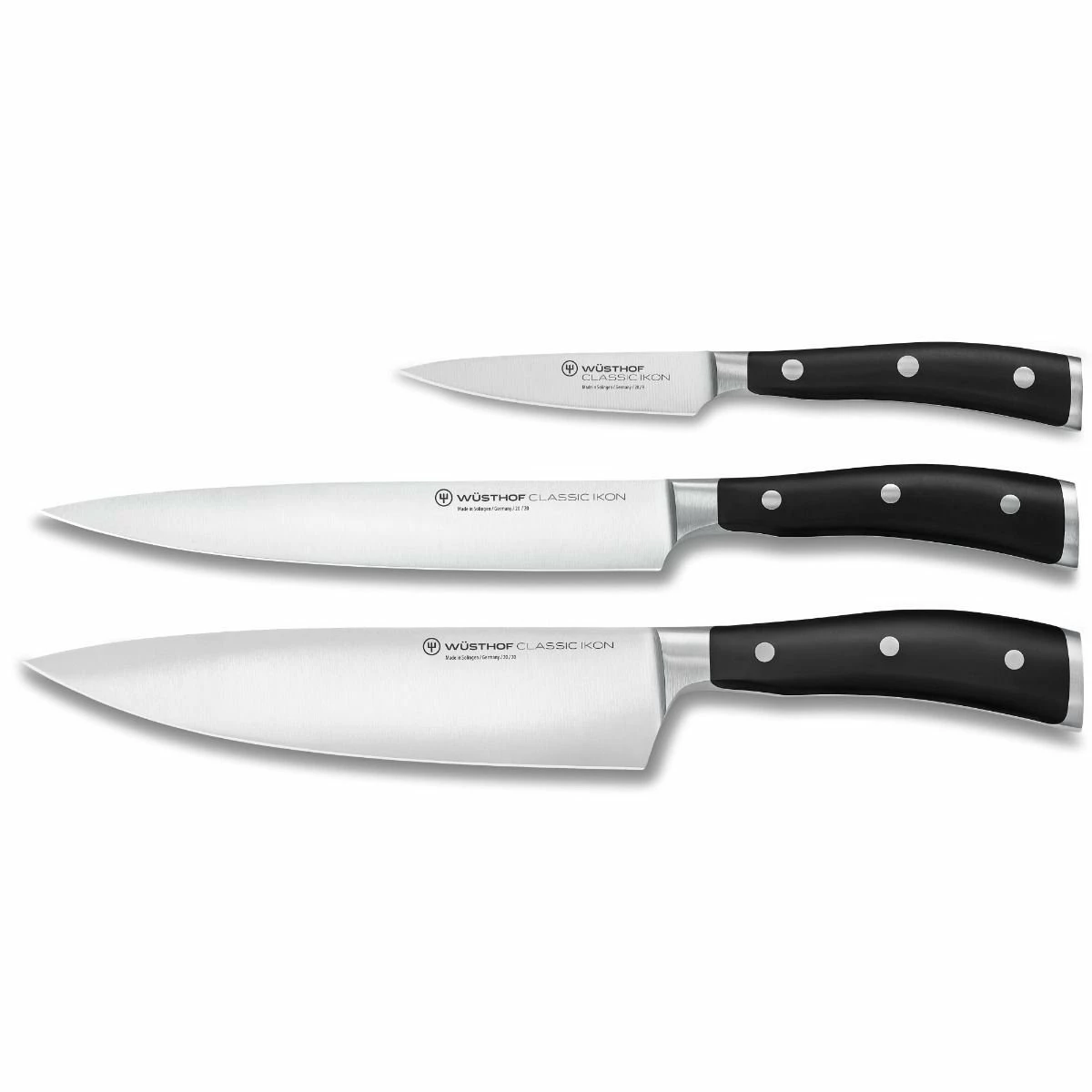 Wusthof Cutlery Wusthof Classic Ikon 3-Piece Chef's Knife Set 3 Wusthof Cutlery Wusthof Classic Ikon 3-Piece Chef's Knife Set