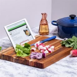 TeakHaus Edge Grain Smart Board (Large) | 20" X 15" X 1.5" -Outlet Knife Accessories Store 12.1 smart 1212