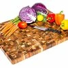 TeakHaus End Grain Carving Board W/Hand Grip (Rectangle) | 24" X 18" X 1.5" -Outlet Knife Accessories Store 332 proteak end grain cutting board 24x18 1