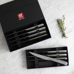 Zwilling J.A. Henckels Porterhouse Stainless Steel Steak Knife Set In Gift Box | 8-Piece -Outlet Knife Accessories Store 424415611