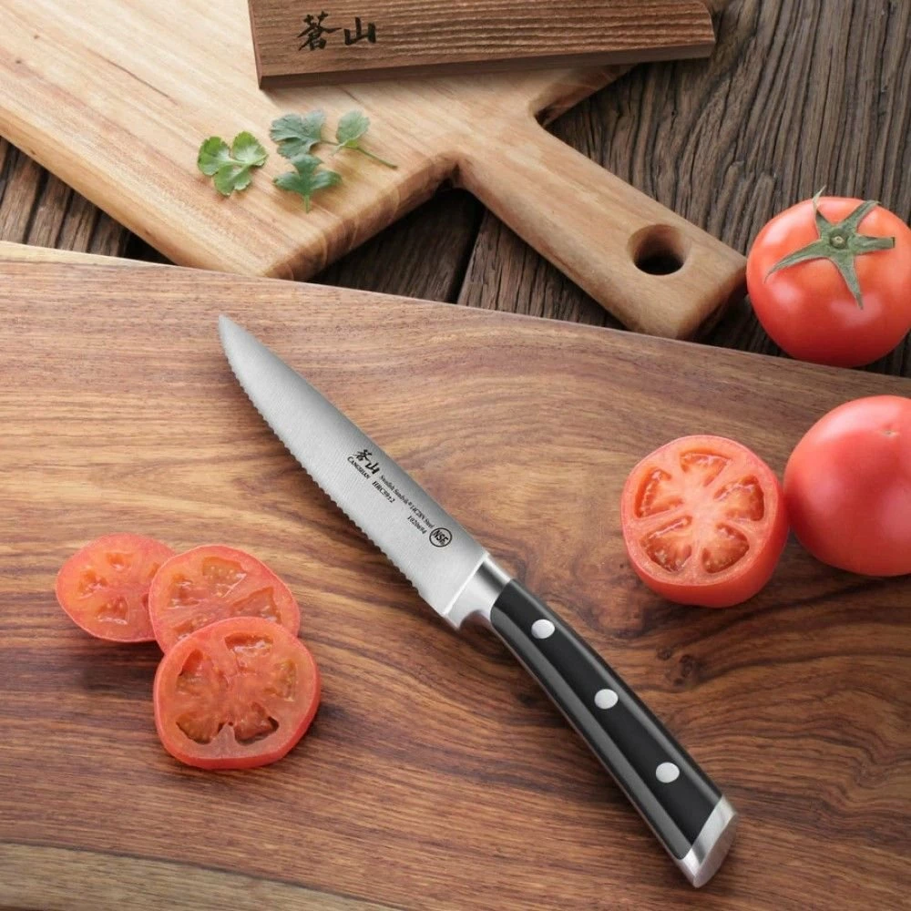 Cangshan Cutlery TS Series 5" Serrated Utility Knife With Sheath 6 Cangshan Cutlery TS Series 5" Serrated Utility Knife With Sheath - Image 4