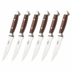 Viking 6-Piece Steak Knife Set With Box | Red -Outlet Knife Accessories Store 61tawigslvl. ac sl1500
