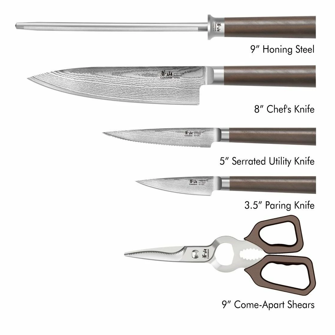 Cangshan Cutlery Haku Series 6 Piece Knife Block Set 4 Cangshan Cutlery Haku Series 6 Piece Knife Block Set - Image 2