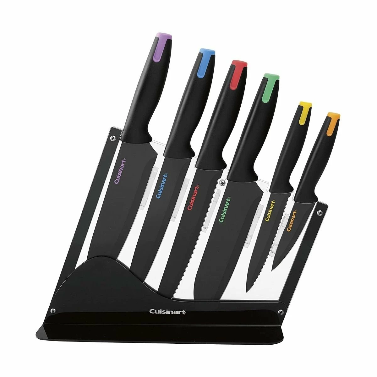 Cuisinart Nonstick Edge Collection | 7-Piece Ceramic Coated Knife With Acrylic Stand 3 Cuisinart Nonstick Edge Collection | 7-Piece Ceramic Coated Knife With Acrylic Stand