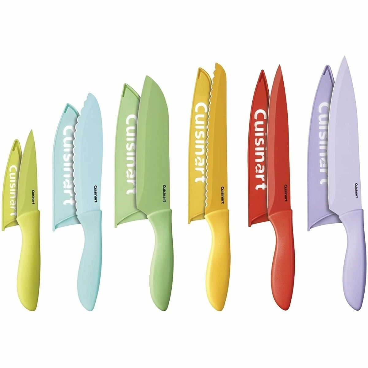 Cuisinart Advantage Color Collection | 12-Piece Ceramic Coated Color Knife + Blade Guards Set 3 Cuisinart Advantage Color Collection | 12-Piece Ceramic Coated Color Knife + Blade Guards Set