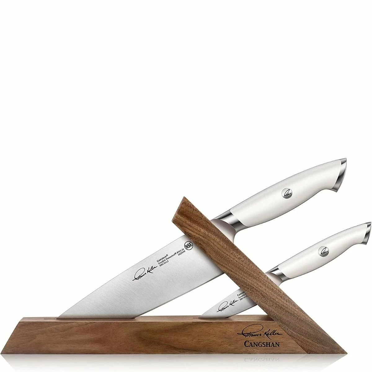 Cangshan Cutlery Thomas Keller Signature White Collection TAI 3-Piece Knife Block Set 3 Cangshan Cutlery Thomas Keller Signature White Collection TAI 3-Piece Knife Block Set