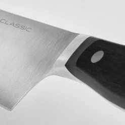 Wusthof Cutlery Wusthof Classic 8" Chef's Knife With Demi-Bolster | Hollow Edge -Outlet Knife Accessories Store cls detail half bolster 01