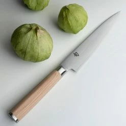 Shun Cutlery Shun Classic Blonde 6" Utility Knife -Outlet Knife Accessories Store dm0701w tomatillos lifestyle1