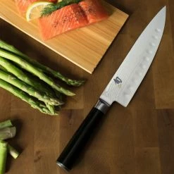 Shun Cutlery Shun Classic 8" Hollow Ground Chef's Knife -Outlet Knife Accessories Store dm0719 steelhead lifestyle1