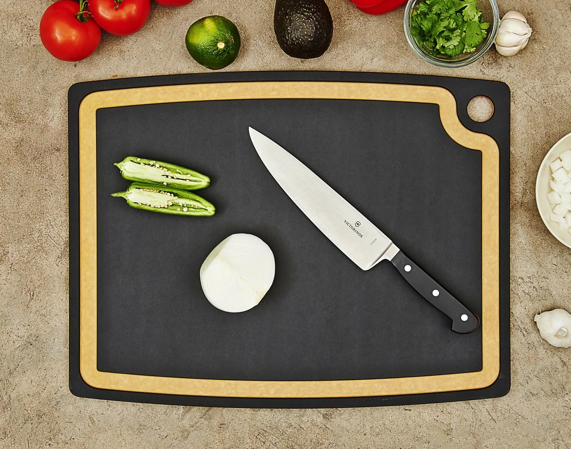 Epicurean Gourmet Series Cutting Board 19.5" X 15" Slate 4 Epicurean Gourmet Series Cutting Board 19.5" X 15" Slate - Image 2