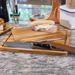 TeakHaus Edge Grain Essential Cutting Boards (Set Of 2) | 18" X 14" & 14" X 10" -Outlet Knife Accessories Store gift guide images smaller 0046 gift guides 2022 2671