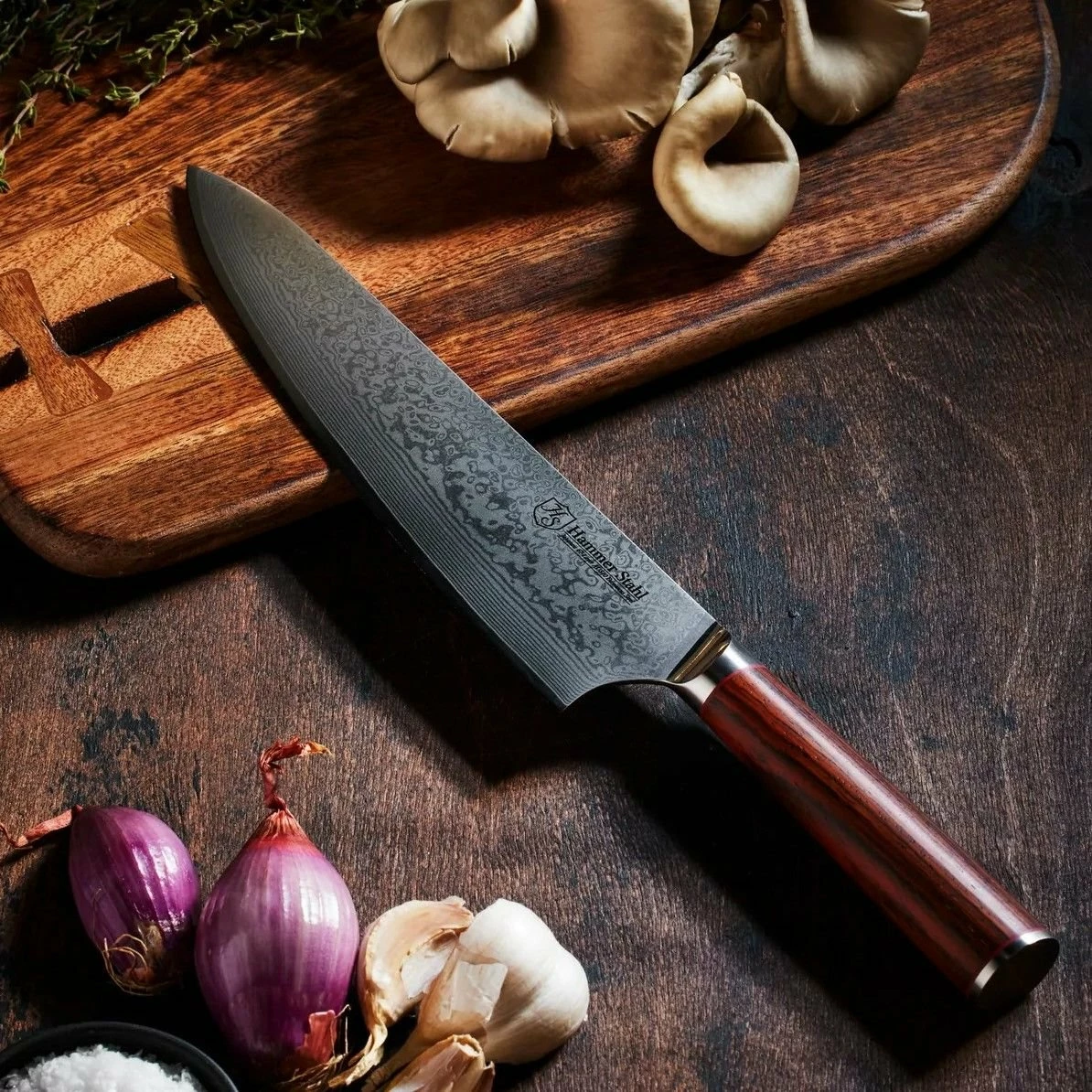 Hammer Stahl Damascus Series Cutlery | 9" Chef Knife 5 Hammer Stahl Damascus Series Cutlery | 9" Chef Knife - Image 3