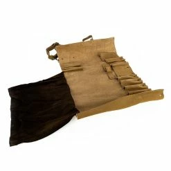 Hammer Stahl Cutlery Premium Leather Knife Roll - 11 Slot -Outlet Knife Accessories Store hs 9005 angle 2