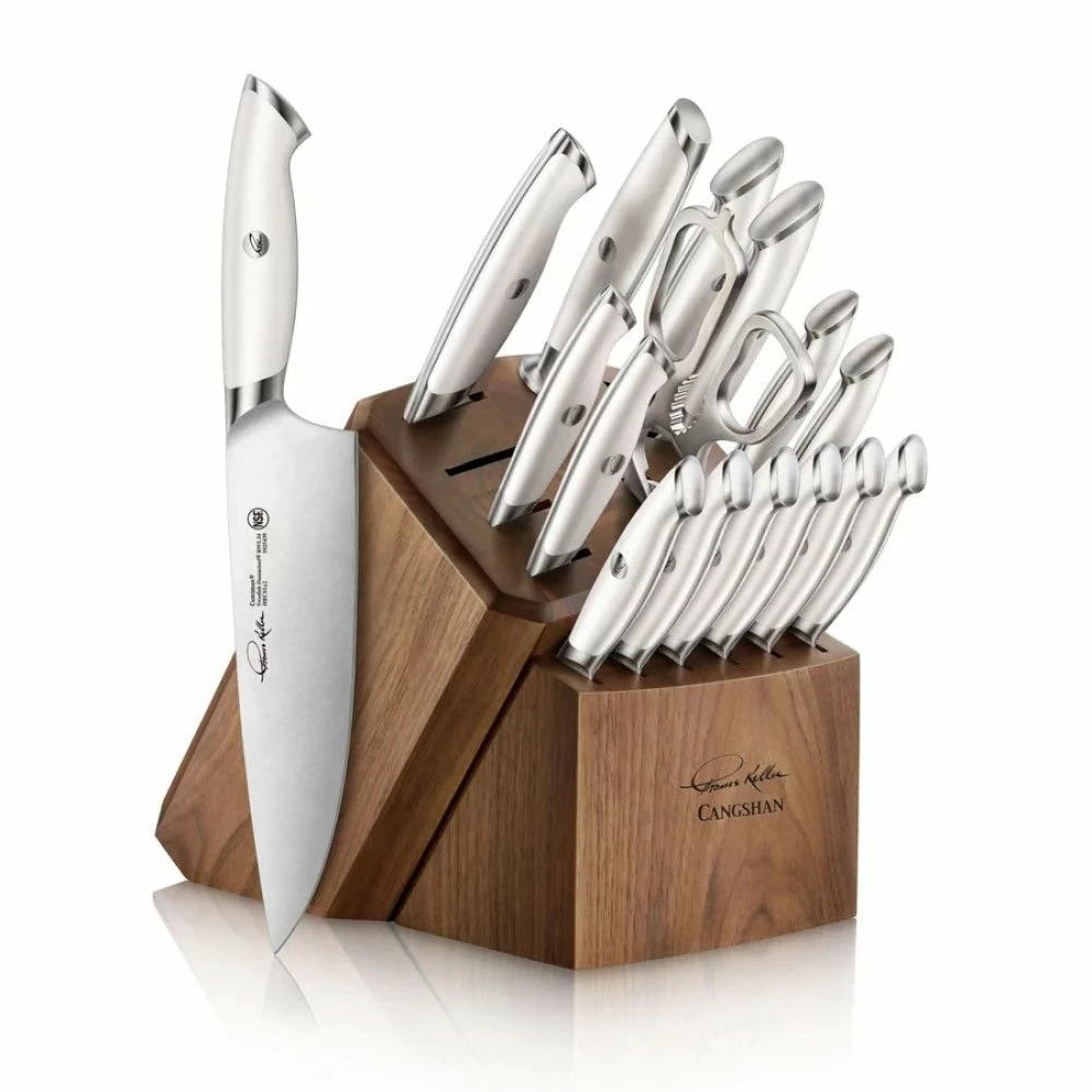 Cangshan Cutlery Thomas Keller Signature White Collection 17-Piece Knife Block Set 3 Cangshan Cutlery Thomas Keller Signature White Collection 17-Piece Knife Block Set