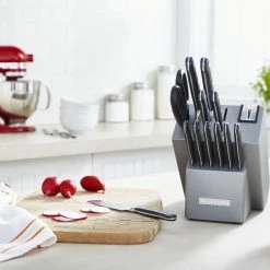 KitchenAid Classic Forged 14-Piece Knife Set | Triple Rivet -Outlet Knife Accessories Store kkftr14sl kitchenaid lifestyle