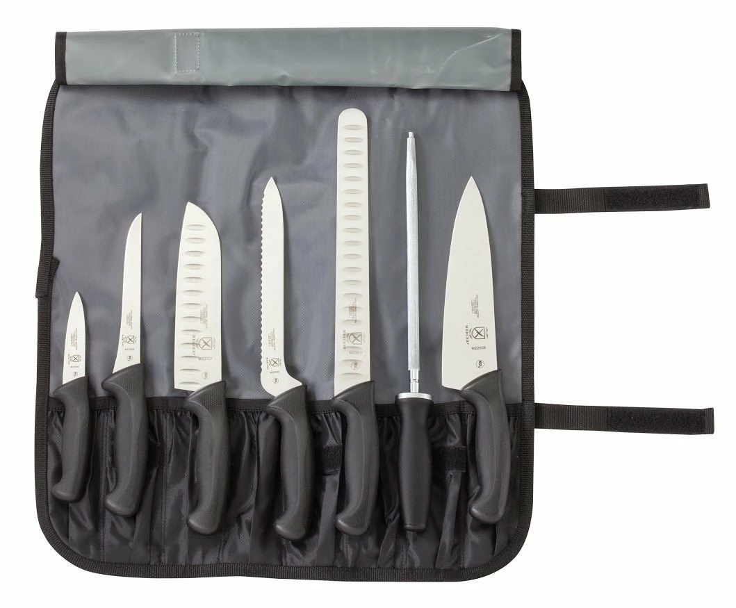 Mercer Cutlery Mercer Millennia 8pc Knife Roll Set (Black) 3 Mercer Cutlery Mercer Millennia 8pc Knife Roll Set (Black)