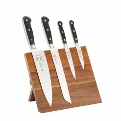 Mercer Cutlery Mercer Culinary Renaissance 5-Piece Magnetic Board Set | Acacia & Black