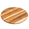 TeakHaus Elegant Round Edge Grain Cutting/Serving Board | 13" X 0.55" -Outlet Knife Accessories Store main image 1
