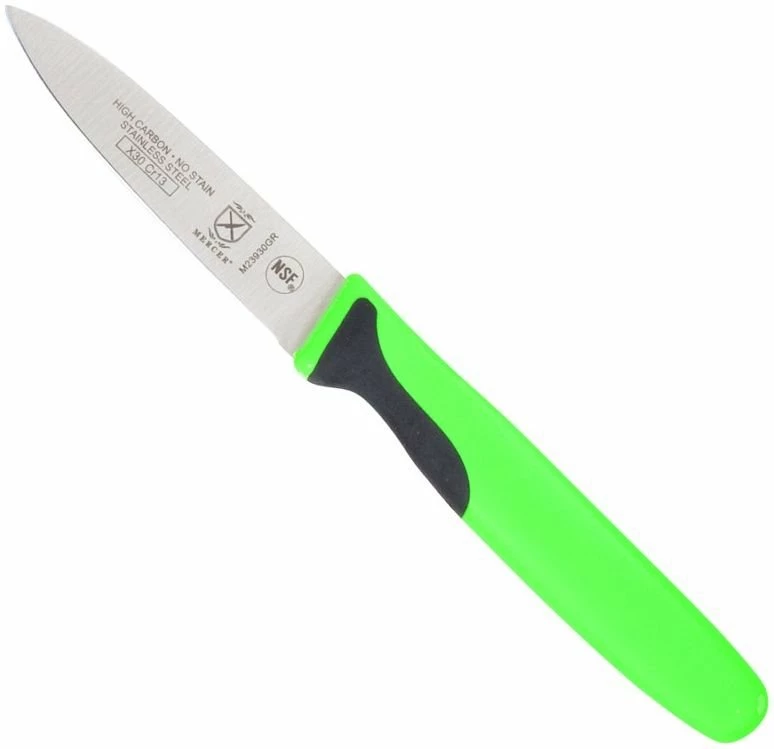 Mercer Cutlery Millennia 3" Paring Knife - Green 3 Mercer Cutlery Millennia 3" Paring Knife - Green