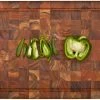 TeakHaus End Grain Carving Board W/Hand Grip + Juice Canal (Rectangle) | 20" X 14" X 2.5" -Outlet Knife Accessories Store proteak chopping block endgrain 309 popup