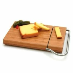 Swissmar Bamboo Cutting Board With Cheese Slicer Blade