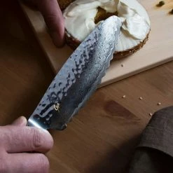 Shun Cutlery Shun Premier 6" Ultimate Utility Knife -Outlet Knife Accessories Store tdm0741 inhand lifestyle2