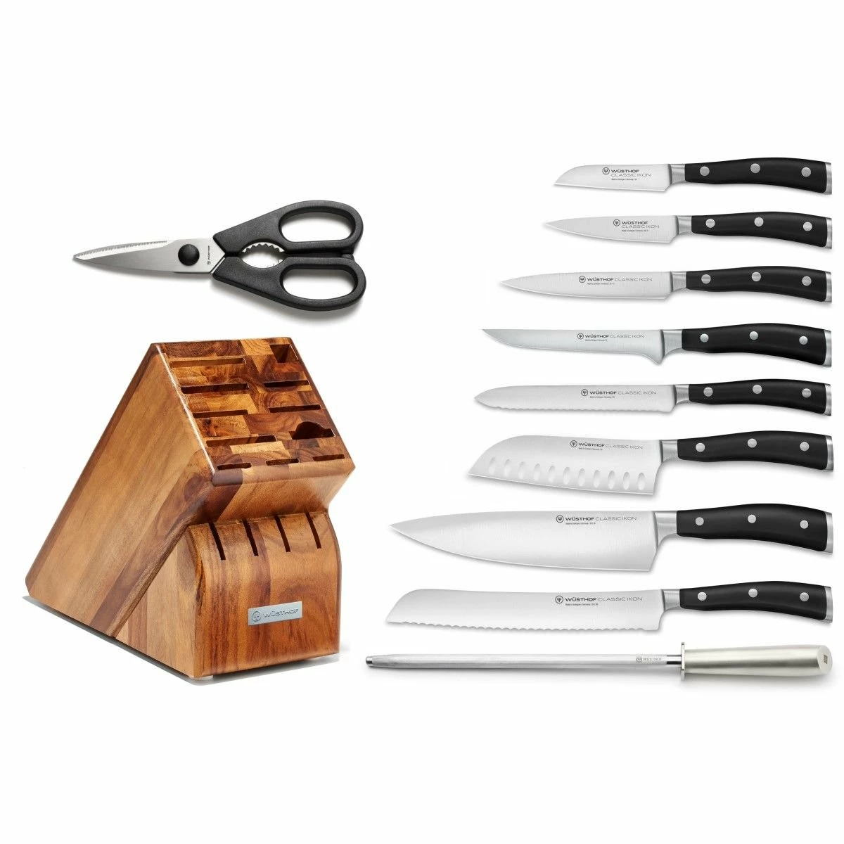 Wusthof Cutlery Wusthof Classic Ikon 11-Piece Knife Block Set | Acacia 4 Wusthof Cutlery Wusthof Classic Ikon 11-Piece Knife Block Set | Acacia - Image 2