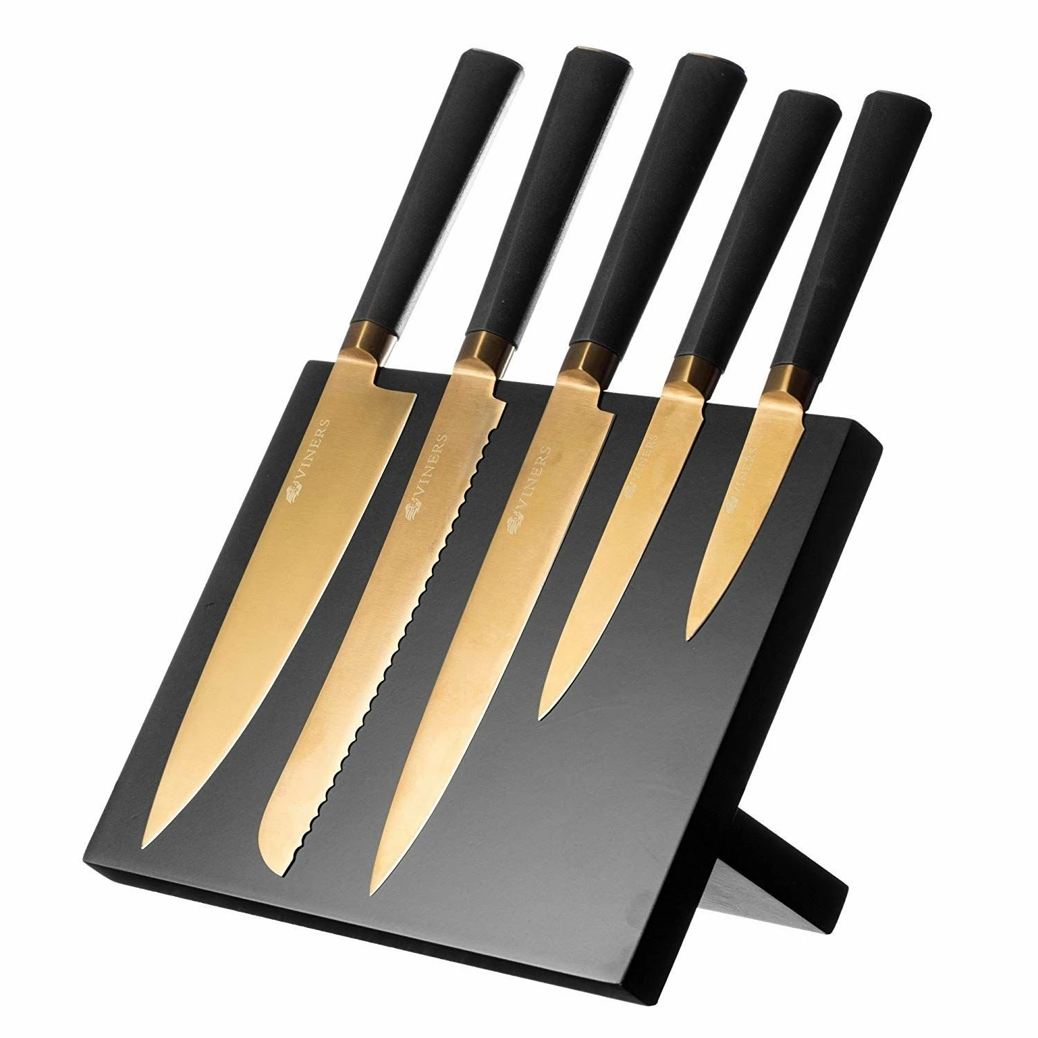 Viners 6-Piece Knife Block Giftbox | Titan Gold 2 Viners 6-Piece Knife Block Giftbox | Titan Gold