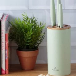 Viners Organic Green Knife Block Set | 6-Piece -Outlet Knife Accessories Store viners organic