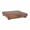 John Boos Walnut Cutting Board With Wooden Bun Feet - 12" 1 John Boos Walnut Cutting Board With Wooden Bun Feet - 12" -Outlet Knife Accessories Store wal b12s h 1