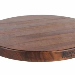 John Boos - 18" Round Cutting Board - Edge Grain – Walnut